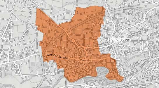 Mietspiegelkarte Bad Oeynhausen Werste